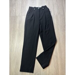 Griffith Gray for St. John Size 2 Black Straight Leg Pants Formal HR Italy